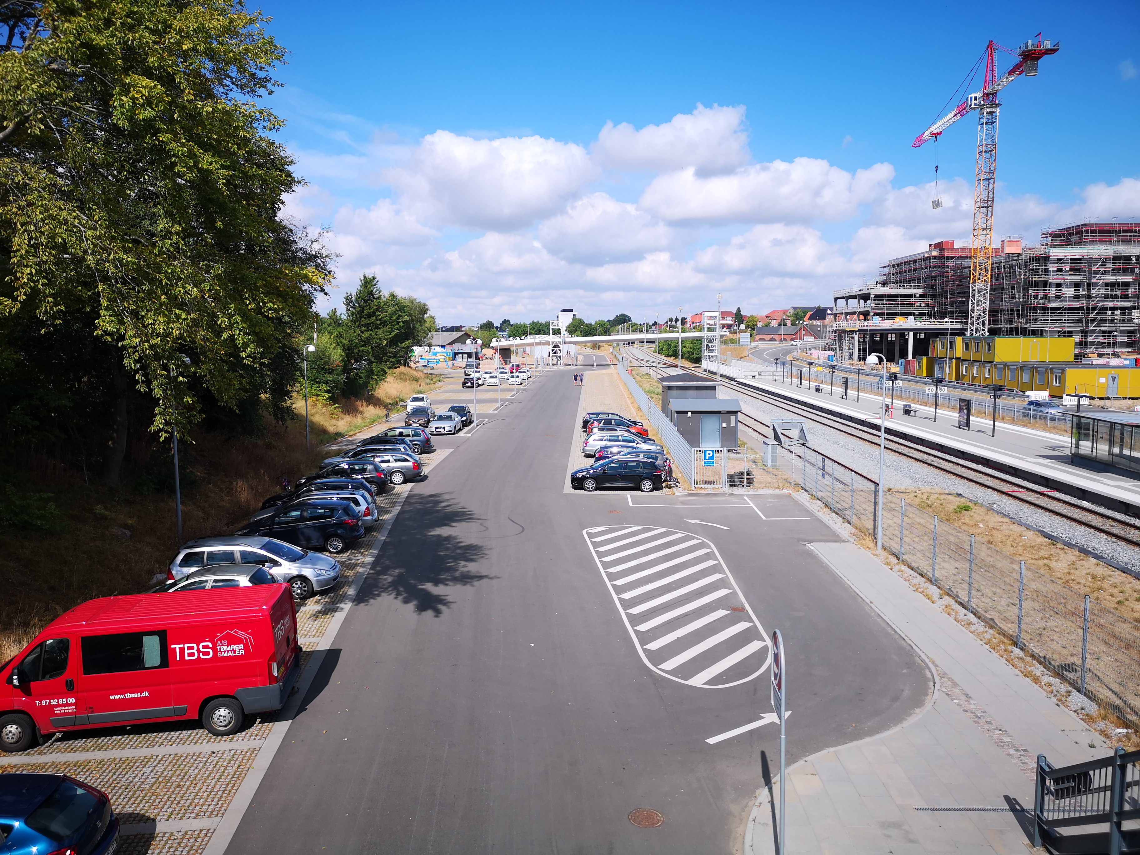 Den nye Hærvejsbro set fra den 'gamle' banebro